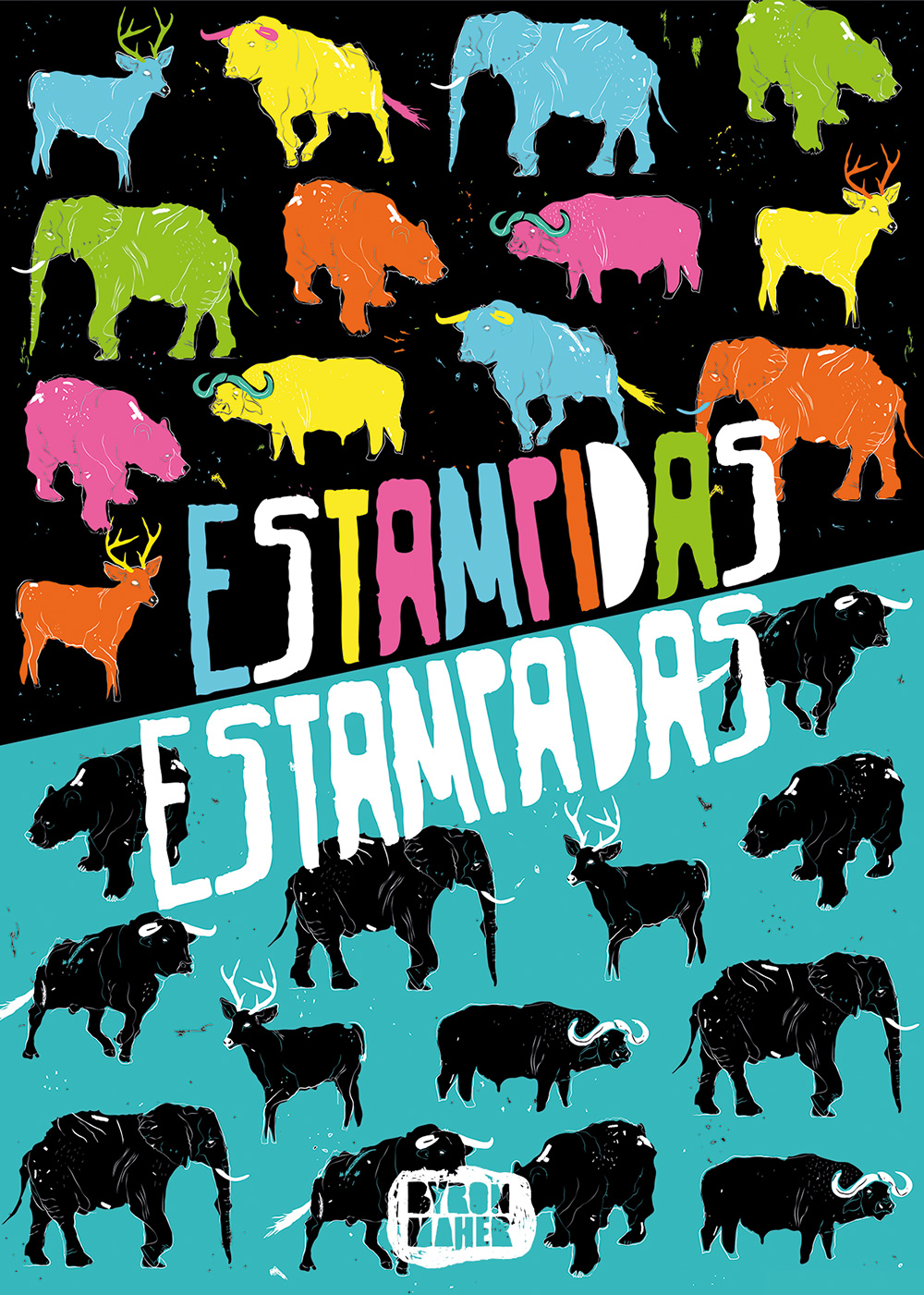 Cartel, ilustración, estampidas estampadas, Byron Maher estampidas_estampadas01