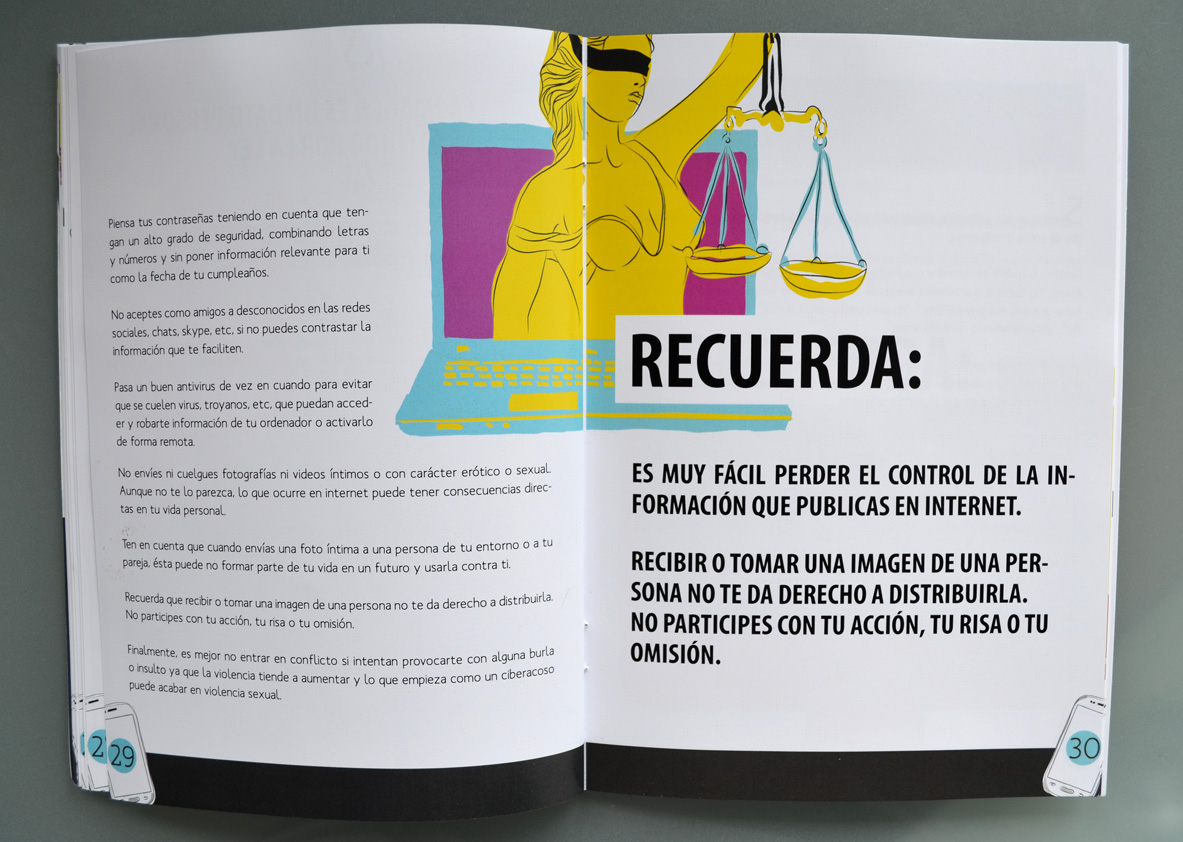 Maquetación, diseño, ilustraciones para la guía de CAVAS. Byron Maher