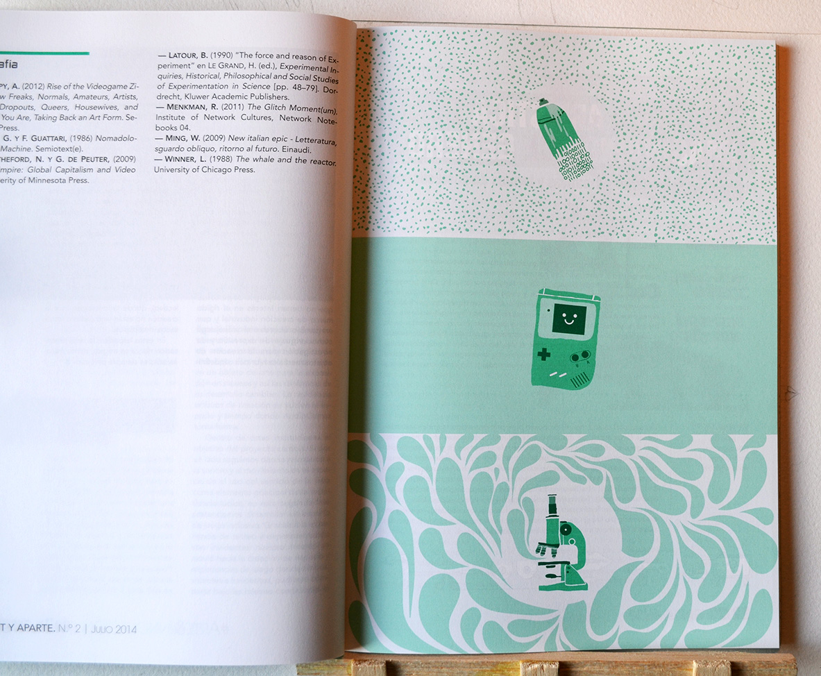 ilustración revista Bit y aparte, editorial, magazine, Byron Maher