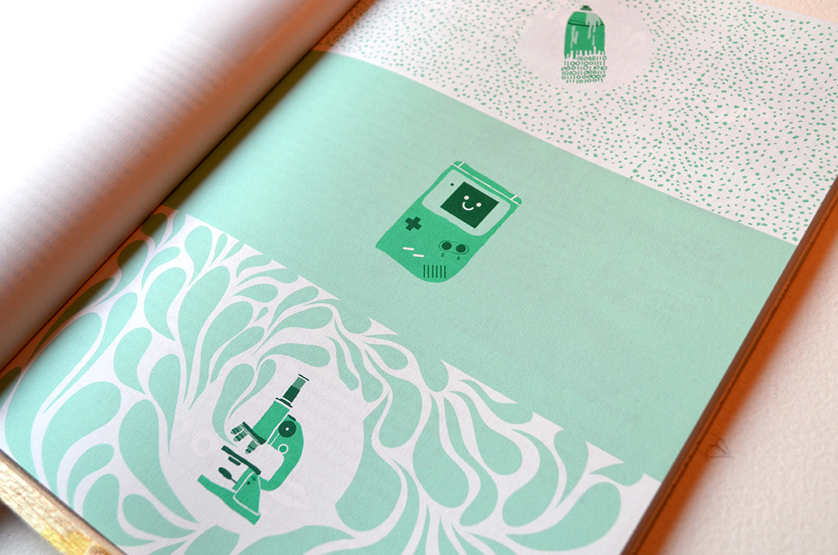 ilustración revista Bit y aparte, editorial, magazine, Byron Maher
